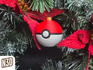 PokeBall Christmas Ornament